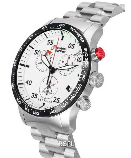 Zeppelin Eurofighter Typhoon 크로노그래프 Beige Luminous Dial Quartz 7298M-5 7298M5 100M 남성용 시계