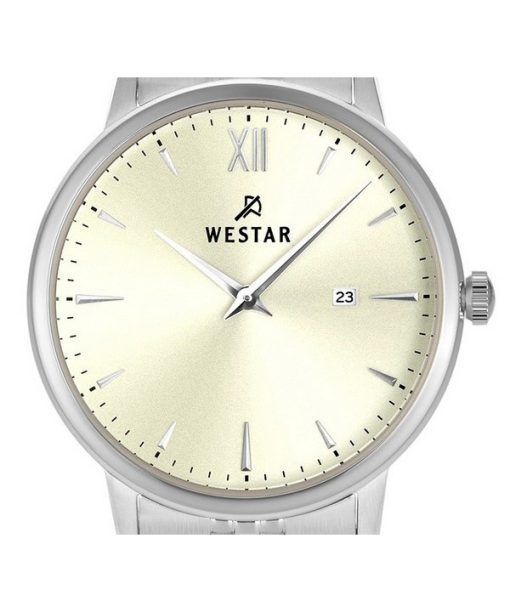 Westar Profile 스테인레스 스틸 라이트 샴페인 다이얼 쿼츠 40215STN102 여성용 시계