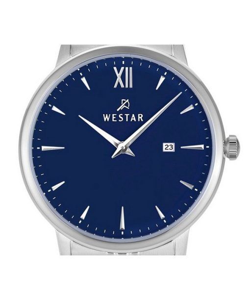 Westar Profile 스테인레스 스틸 블루 다이얼 쿼츠 40215STN104 여성용 시계