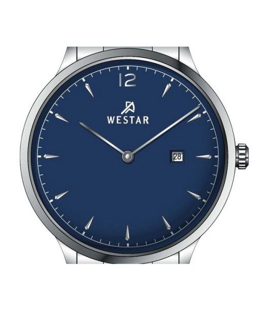 Westar Profile 스테인레스 스틸 블루 다이얼 쿼츠 40218STN104 여성용 시계