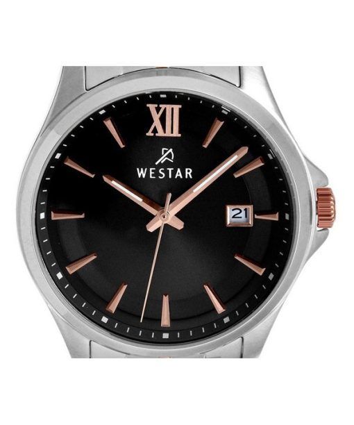 Westar Profile 스테인레스 스틸 블랙 다이얼 쿼츠 50180SPN603 남성용 시계