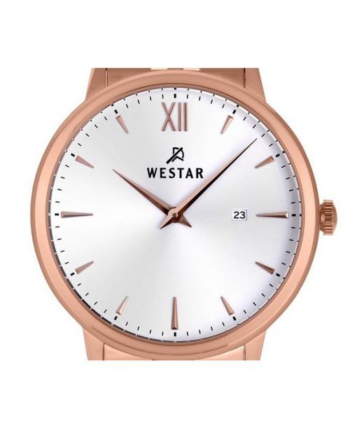 Westar Profile 스테인레스 스틸 화이트 다이얼 쿼츠 50215PPN601 남성용 시계