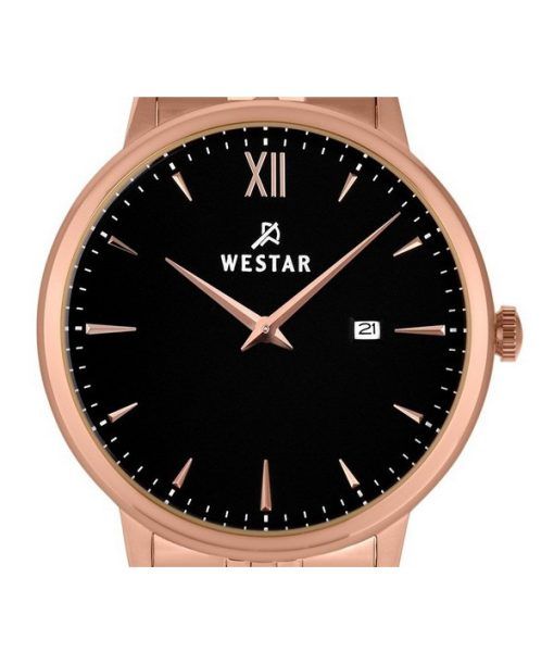 Westar Profile 스테인레스 스틸 블랙 다이얼 쿼츠 50215PPN603 남성용 시계