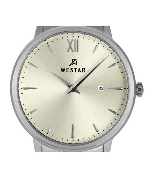 Westar Profile 스테인레스 스틸 라이트 샴페인 다이얼 쿼츠 50215STN102 남성용 시계