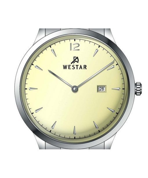Westar Profile 스테인레스 스틸 라이트 샴페인 다이얼 쿼츠 50218STN102 남성용 시계