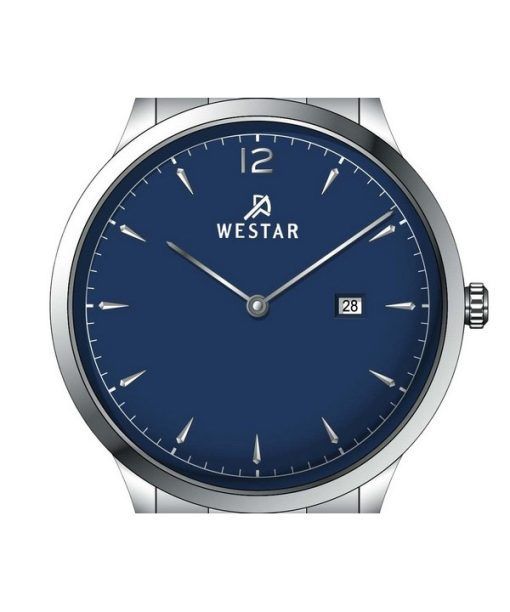 Westar Profile 스테인레스 스틸 블루 다이얼 쿼츠 50218STN104 남성용 시계