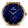 Westar Profile 골드 톤 스테인레스 스틸 블루 다이얼 쿼츠 50247BZZ104 남성용 시계