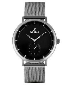 Westar Profile 스테인레스 스틸 블랙 다이얼 쿼츠 50247STN103 남성용 시계