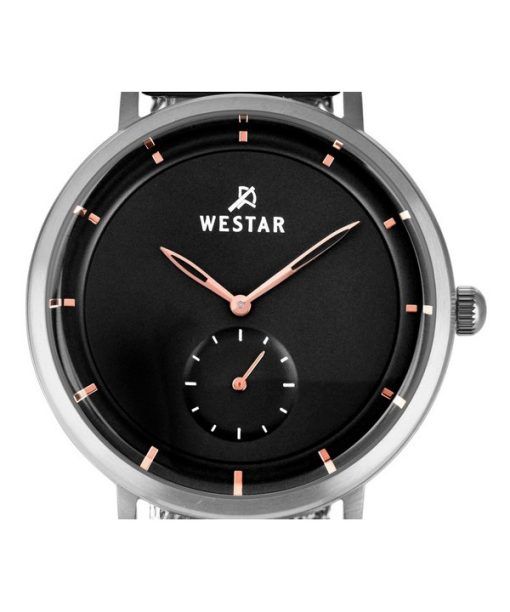 Westar Profile 스테인레스 스틸 블랙 다이얼 쿼츠 50247STN603 남성용 시계