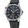 Bulova Marine Star 실리콘 스트랩 블랙 다이얼 쿼츠 96B337 100M 남성용 시계