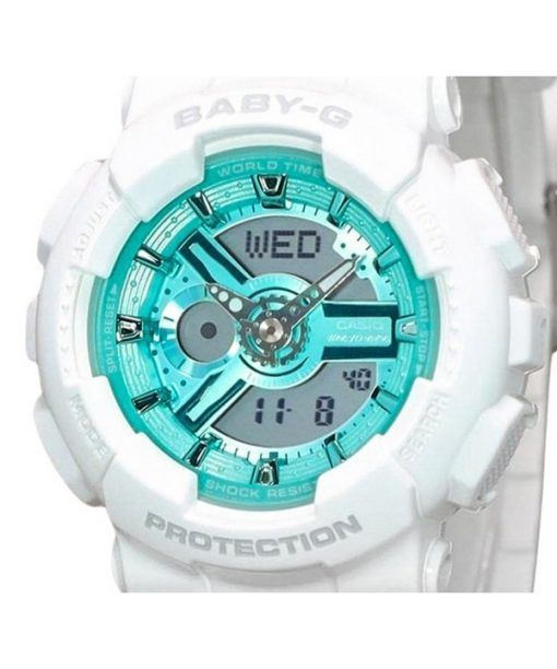 Casio Baby-G 시즌 컬렉션 2023 아날로그 디지털 그린 다이얼 쿼츠 BA-110XWS-7A 100M 여성용 시계