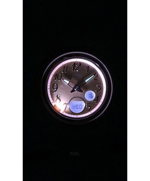 Casio Baby-G 아날로그 디지털 레진 스트랩 로즈 골드 다이얼 쿼츠 BGA-290SA-4A 100M 여성용 시계