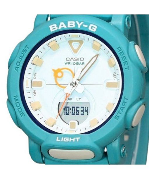 Casio Baby-G 아날로그 디지털 바이오 기반 수지 스트랩 라이트 그린 다이얼 쿼츠 BGA-310RP-3A 100M 여성용 시계