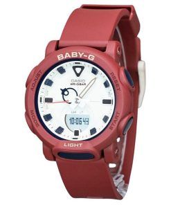 Casio Baby-G 아날로그 디지털 바이오 기반 레진 스트랩 화이트 다이얼 쿼츠 BGA-310RP-4A 100M 여성용 시계