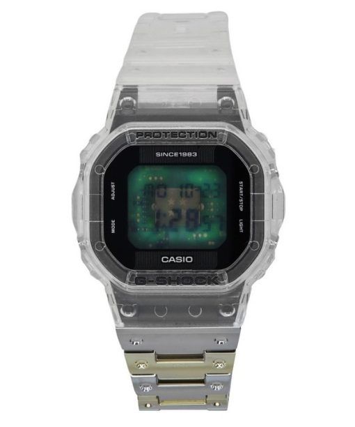 Casio G-Shock 40주년 기념 한정판 디지털 클리어 리믹스 투명 쿼츠 DWE-5640RX-7 200M 남성용 시계