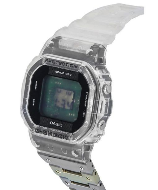 Casio G-Shock 40주년 기념 한정판 디지털 클리어 리믹스 투명 쿼츠 DWE-5640RX-7 200M 남성용 시계