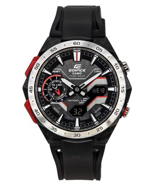 Casio Edifice Windflow Mobile link 아날로그 디지털 블랙 다이얼 Solar ECB-2200P-1A 100M 남성용 시계