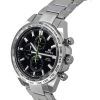 Casio Edifice 스탠다드 크로노그래프 스테인레스 스틸 블랙 다이얼 쿼츠 EFR-574D-1A 100M 남성용 시계