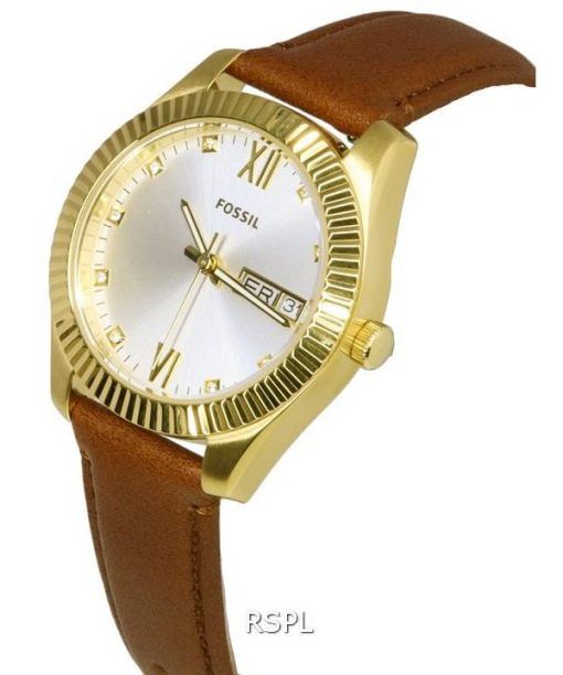 화석 스칼렛 은 다이얼 쿼츠 ES5184 여성용 시계