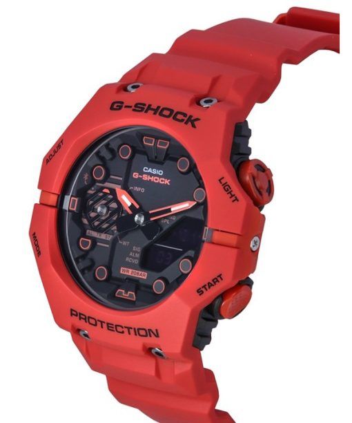 Casio G-Shock 아날로그 디지털 레진 스트랩 블랙 다이얼 쿼츠 GA-B001-4A 200M 남성용 시계