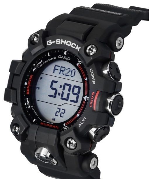 Casio G-Shock Mudman Master Of G-Land 디지털 수지 스트랩 Solar GW-9500-1 200M 남성용 시계