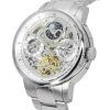 Ingersoll The Jazz Sun and Moon Phase 스테인레스 스틸 스켈레톤 실버 다이얼 오토매틱 I07703 남성용 시계