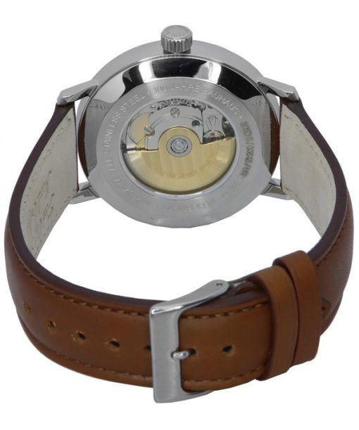 Iron Annie Bauhaus 가죽 스트랩 베이지 다이얼 쿼츠 50505 남성용 시계