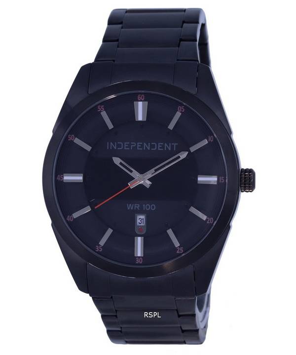 독립 스테인레스 스틸 블랙 다이얼 쿼츠 IB5-349-51 독립 스테인레스 스틸 블랙 다이얼 쿼츠 IB5-349-51.G 100M 남성용 시계