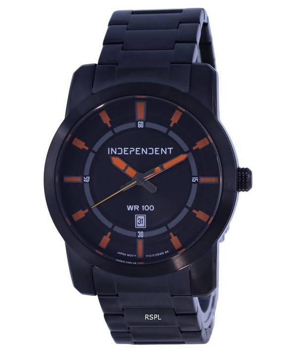 독립 스테인레스 스틸 블랙 다이얼 쿼츠 IB5-446-53 독립 스테인레스 스틸 블랙 다이얼 쿼츠 IB5-446-53.G 100M 남성용 시계