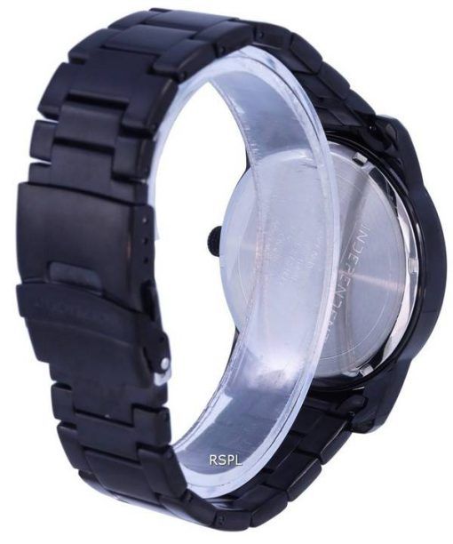 독립 스테인레스 스틸 블랙 다이얼 쿼츠 IB5-446-53.G 100M 남성용 시계