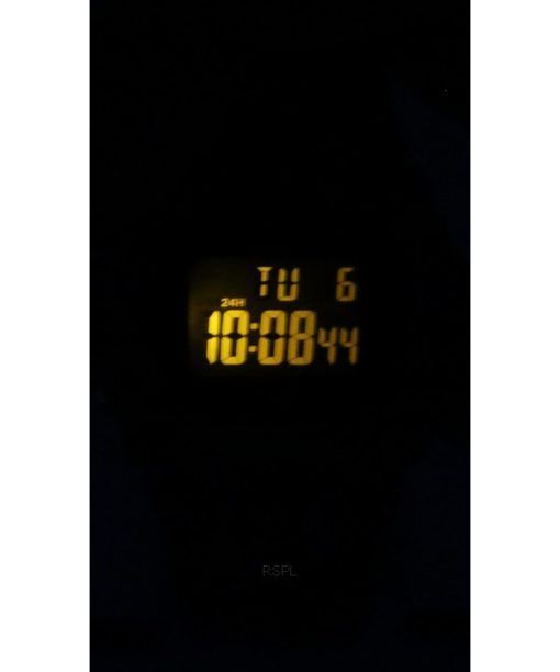 Casio 표준 일루미네이터 디지털 그린 레진 스트랩 쿼츠 W-219HC-3B 남성용 시계