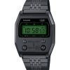 카시오 빈티지 디지털 블랙 이온 도금 스테인레스 스틸 쿼츠 A1100B-1 남녀공용 시계