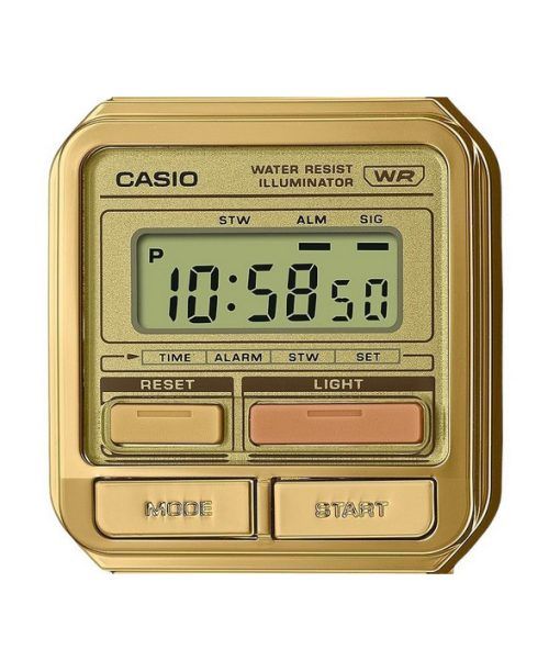 카시오 빈티지 디지털 골드 이온 도금 스테인레스 스틸 쿼츠 A120WEG-9A 남녀공용 시계