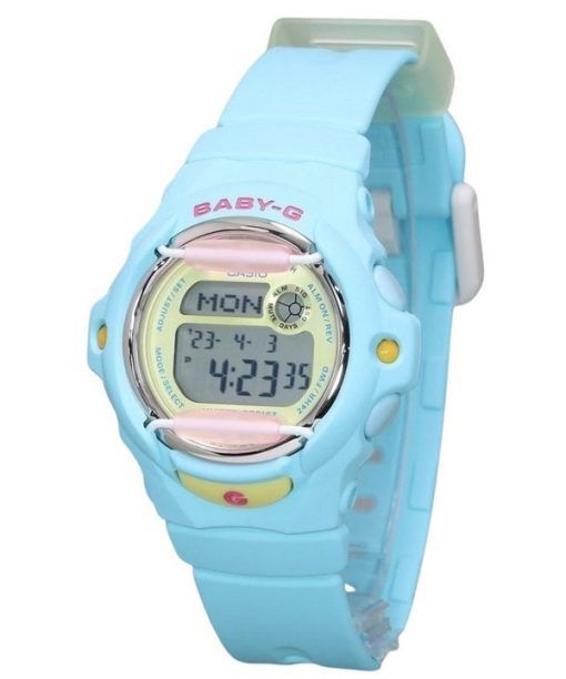 Casio Baby-G 디지털 해변 장면 테마 시리즈 블루 레진 스트랩 쿼츠 BG-169PB-2 200M 여성용 시계