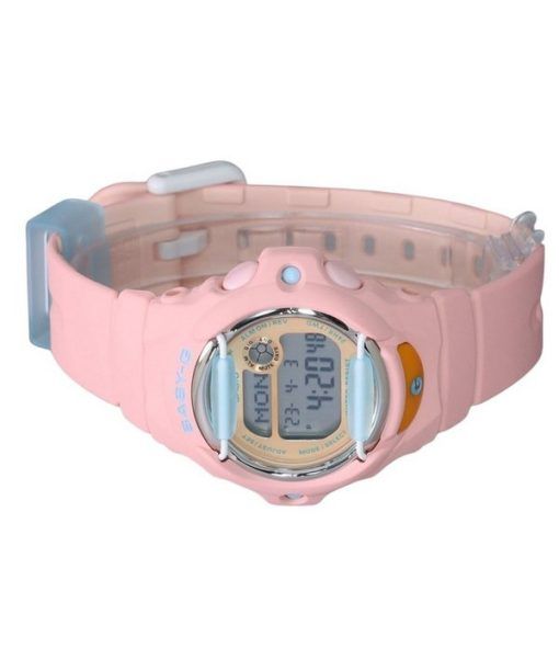 Casio Baby-G Beach 디지털 장면 테마 시리즈 핑크 레진 스트랩 쿼츠 BG-169PB-4 200M 여성용 시계