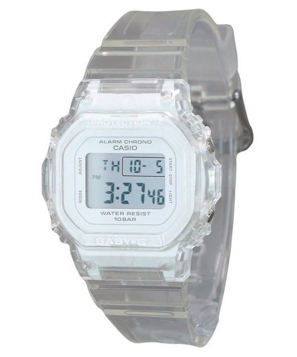 Casio Baby-G 디지털 투명 수지 스트랩 쿼츠 BGD-565US-7 100M 여성용 시계