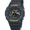 Casio G-Shock 주의 노란색 모바일 링크 아날로그 디지털 수지 스트랩 블랙 다이얼 Solar GA-B2100CY-1A 200M 남성용 시계