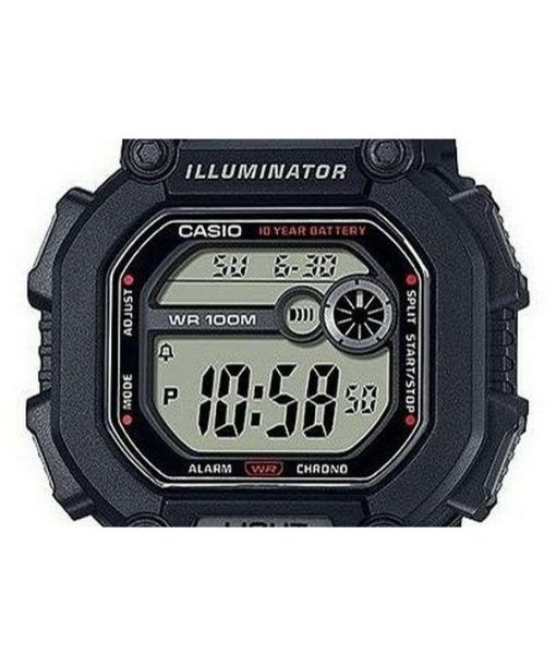 Casio Youth Dual Time Illuminator W-737H-1A W737H-1 100M Herreur