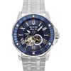 Bulova Marine Star 스테인레스 스틸 오픈 하트 블루 다이얼 오토매틱 21 Jewels 98A302 200M 남성용 시계