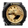 Casio G-Shock 아날로그 디지털 블랙 및 골드 컬러 레진 스트랩 쿼츠 GA-2100GB-1A 200M 남성용 시계