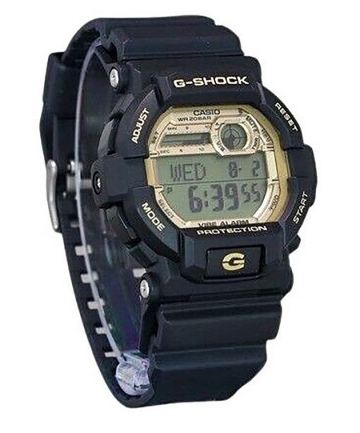 Casio G-Shock 10주년 기념 디지털 레진 스트랩 골드 다이얼 쿼츠 GD-350GB-1 200M 남성용 시계