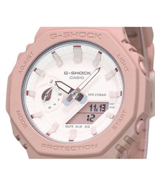 Casio G-Shock Nature&#39,s Color 시리즈 아날로그 디지털 바이오 기반 레진 스트랩 핑크 다이얼 쿼츠 GMA-S2100NC-4A2 200M 여성용 시계