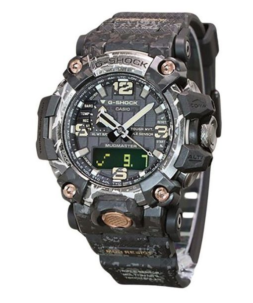 Casio G-Shock Mudmaster Master Of G-Land 아날로그 디지털 블랙 다이얼 터프 솔라 GWG-2000CR-1A 200M 남성용 시계