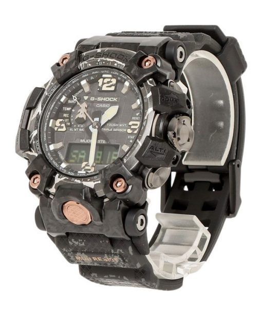 Casio G-Shock Mudmaster Master Of G-Land 아날로그 디지털 블랙 다이얼 터프 솔라 GWG-2000CR-1A 200M 남성용 시계