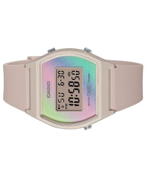 Casio 디지털 레진 스트랩 멀티컬러 다이얼 쿼츠 LW-205H-4 여성용 시계