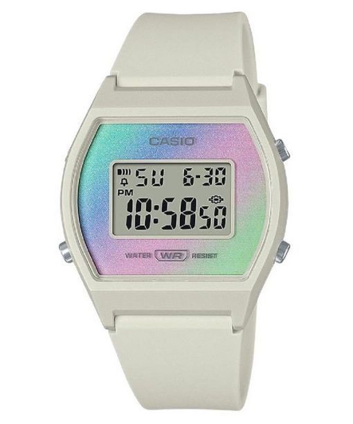 Casio 디지털 레진 스트랩 멀티컬러 다이얼 쿼츠 LW-205H-8 여성용 시계