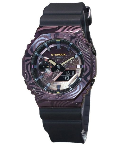 Casio G-Shock Milky Way Galaxy 한정판 멀티 컬러 다이얼 쿼츠 GM-2100MWG-1A 200M 남성용 시계