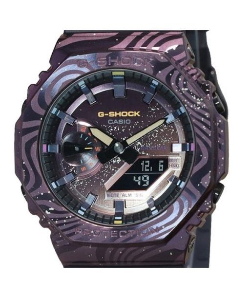 Casio G-Shock Milky Way Galaxy 한정판 멀티 컬러 다이얼 쿼츠 GM-2100MWG-1A 200M 남성용 시계