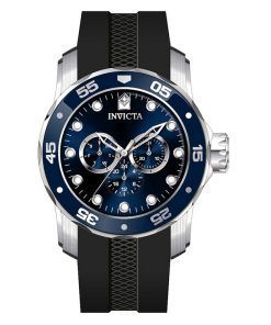 인빅타 프로 다이버 스쿠버 GMT 실리콘 스트랩 블루 다이얼 쿼츠 45722 100M 남성용 시계