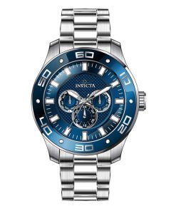 인빅타 프로 다이버 스쿠버 GMT 스테인레스 스틸 블루 다이얼 쿼츠 45757 100M 남성용 시계